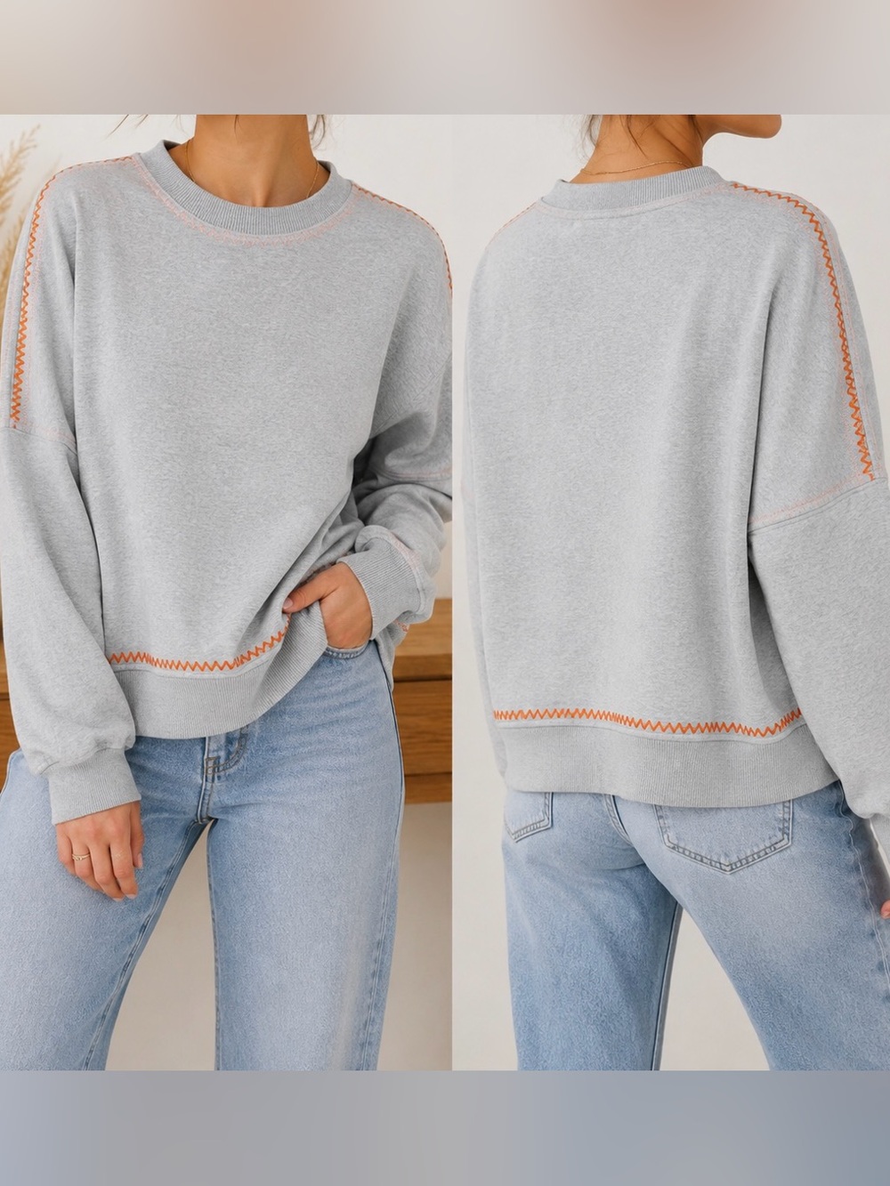 Something Navy Dollie Embroidered Sweatshirt